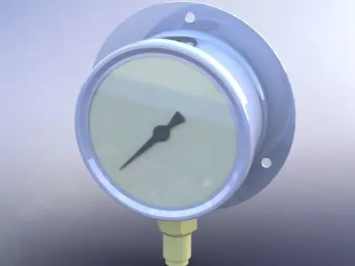 Manometer - compound pressure and vacuum gauge 3D model
