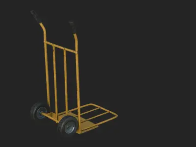 Hand trolley Low-poly 3D model