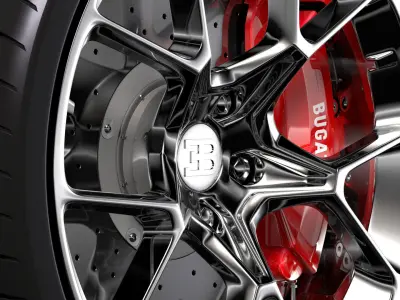 Bugatti Chiron wheel 4 3D model