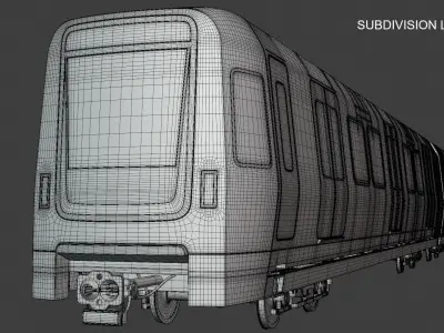 Stockholm and Warsaw metro trains 3D Model Pack