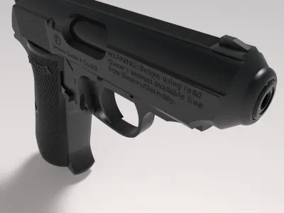 Airgun BB pistol Walther-Umarex ppks 3D model 3D model