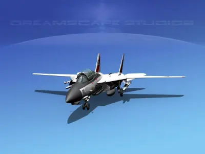 Grumman F-14D Tomcat T12a vf41 3D model