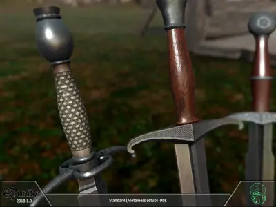 Daggers Pack Free low-poly 3D model