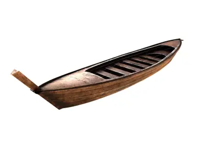 Wooden Boat 3D model buy