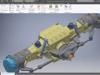 Tractor Front Drive Axle for Heavy-Duty Vehicles 3D model