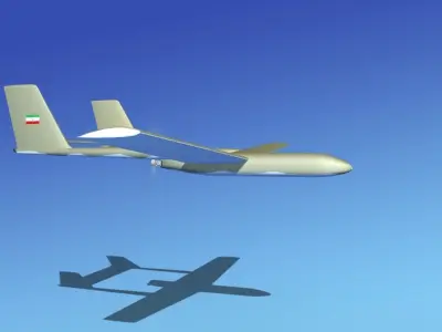 Mohajer 3 Drone V02 3D model