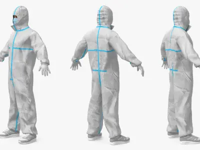  Character in Disposable Protective Clothing for Factories 