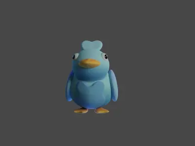Bird Game Model 02 Low-poly 3D model