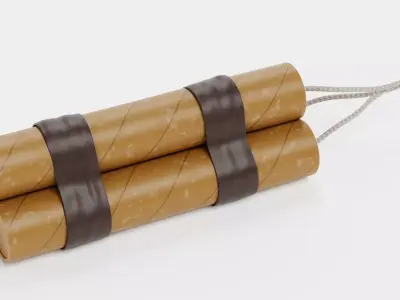 Dynamite V5 - Taped Explosive TNT Bundle 3D model