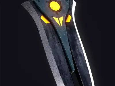 Sci-Fi Knife Low-poly 3D model purchase