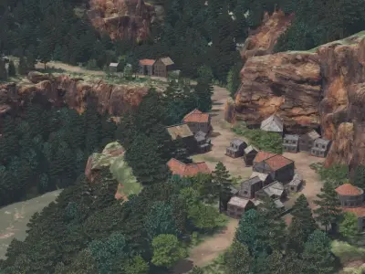 Mountain Village Overview 3D model purchase
