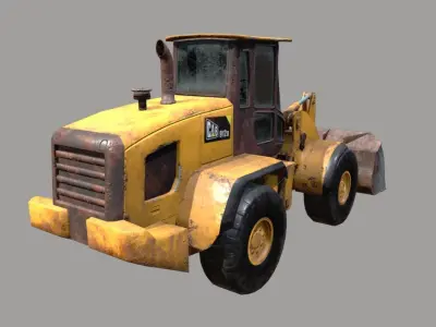 Loader bulldozer Low-poly 3D model