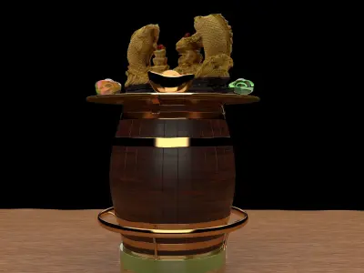 Chinese golden fish  3D model