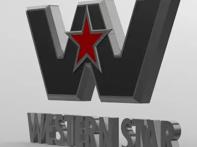 Western Star Logo 3D model by 3dlogoman