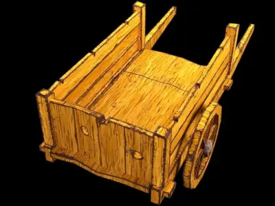 Carriage LP Low-poly 3D model