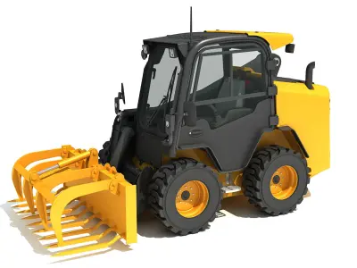 Skid Steer Loader Manure Fork 3D model