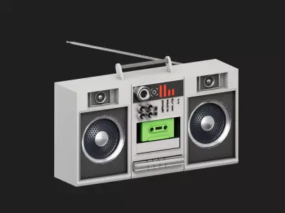 radio Low-poly 3D model buy