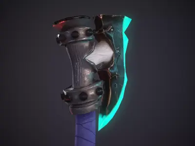 Axe Stylized Low-poly 3D model