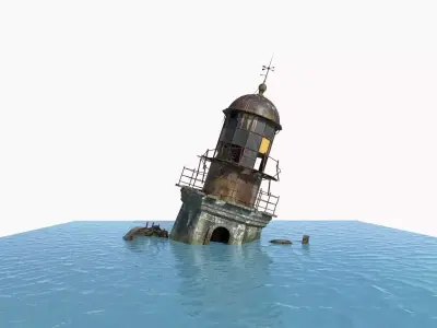 Sunken Lighthouse 3D model