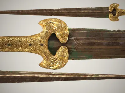 Mycenean Sword Low-poly 3D model