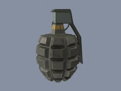 Stylized Green Hand Grenade 3D model