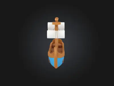 Sailing Dream  A Whimsical Toy Boat for Fantastical Waters 3D model