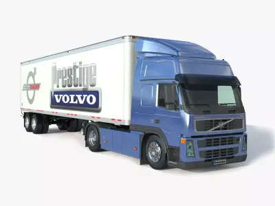 Volvo 460 FM  Semi Truck 3D model