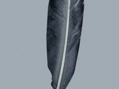 Inkwell and Feather 3D model