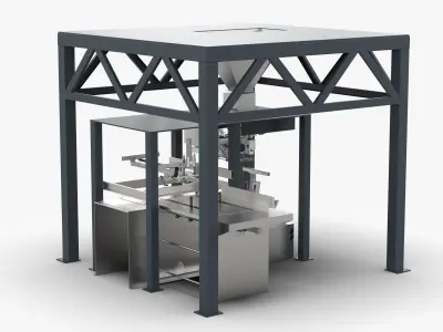 Automatic Scale Bag Making Packaging Machine 3D model