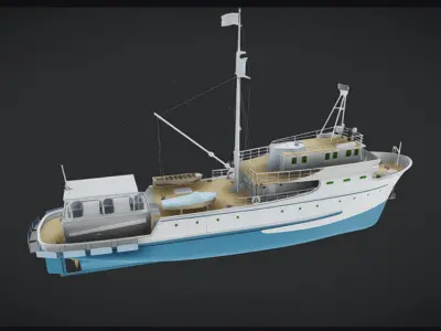cargo ship B04 3D model