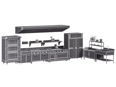  A set of equipment for cafes and restaurants 02 3D model