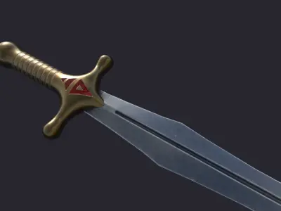 Sword PBR Game-Ready Low-poly 3D model