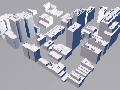 Buildings City building industrial park commercial housing 3D model