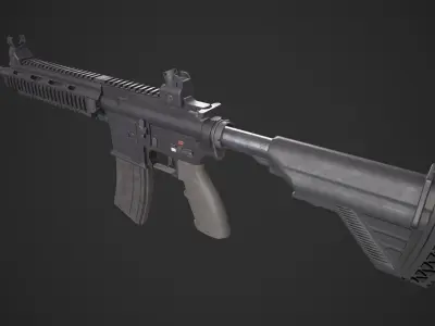 HK 416 Low-poly 3D model