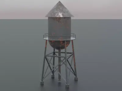 water tower Free 3D model purchase