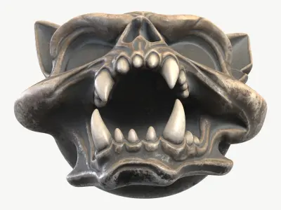 Evil Cat Skull 1 3D model