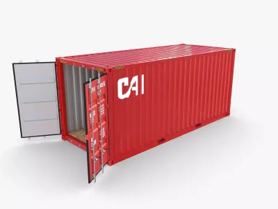 20ft Shipping Container CAI v2 3D model
