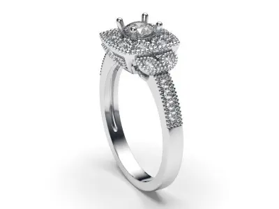 solitaire with ring sizes  8 part S77 3D print model