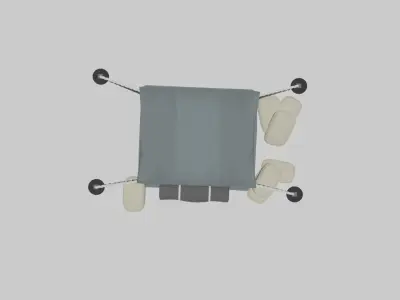 Game ready lowpoly tent Low-poly 3D model