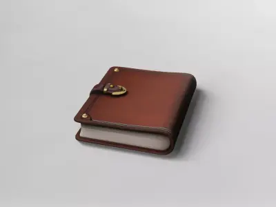 Vintage Leather-Bound Journal 3D Model 3D model