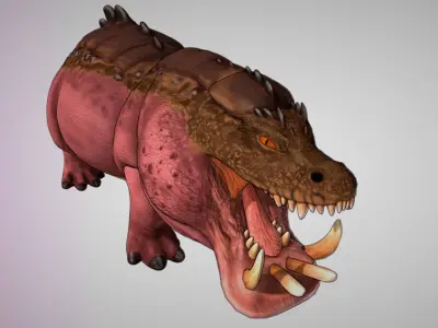 Chimera 3d model dinosaur Low-poly 3D model