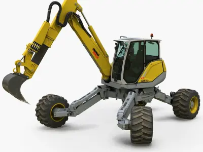 Menzi Muck Excavator Rigged 3D model