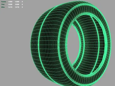 Drift Sport Tire 3D model