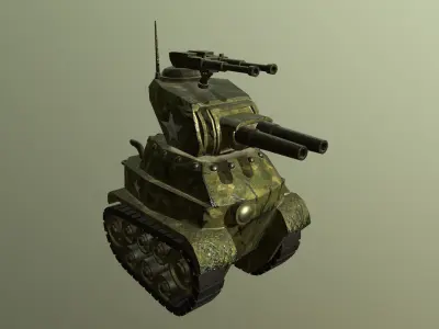Tank  PBR  03  Low-poly 3D model