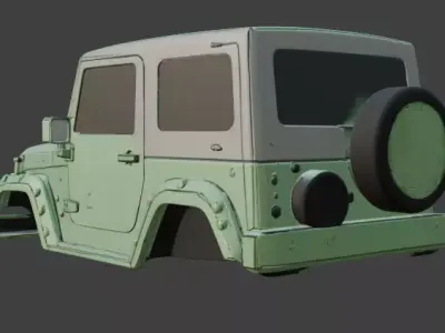 Jeep body part 3D model by im3dking