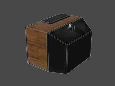 Retro television CHAYKA-74 Low-poly 3D model