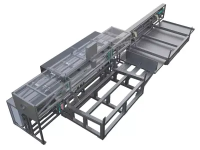 Ultrasonic detection automatic unloading equipment 3D model