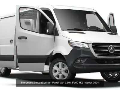Mercedes eSprinter Panel Van HQ Interior 2025 3D Model Pack