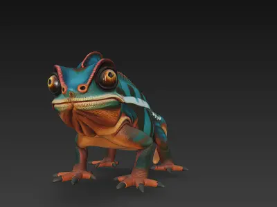 Chameleon Realistic 3D Model Basic - Low Poly Realistic Low-poly 3D model purchase