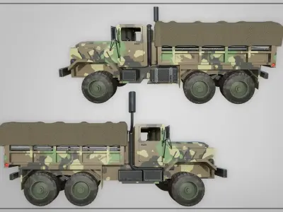 army truck Low-poly 3D model by codematics
